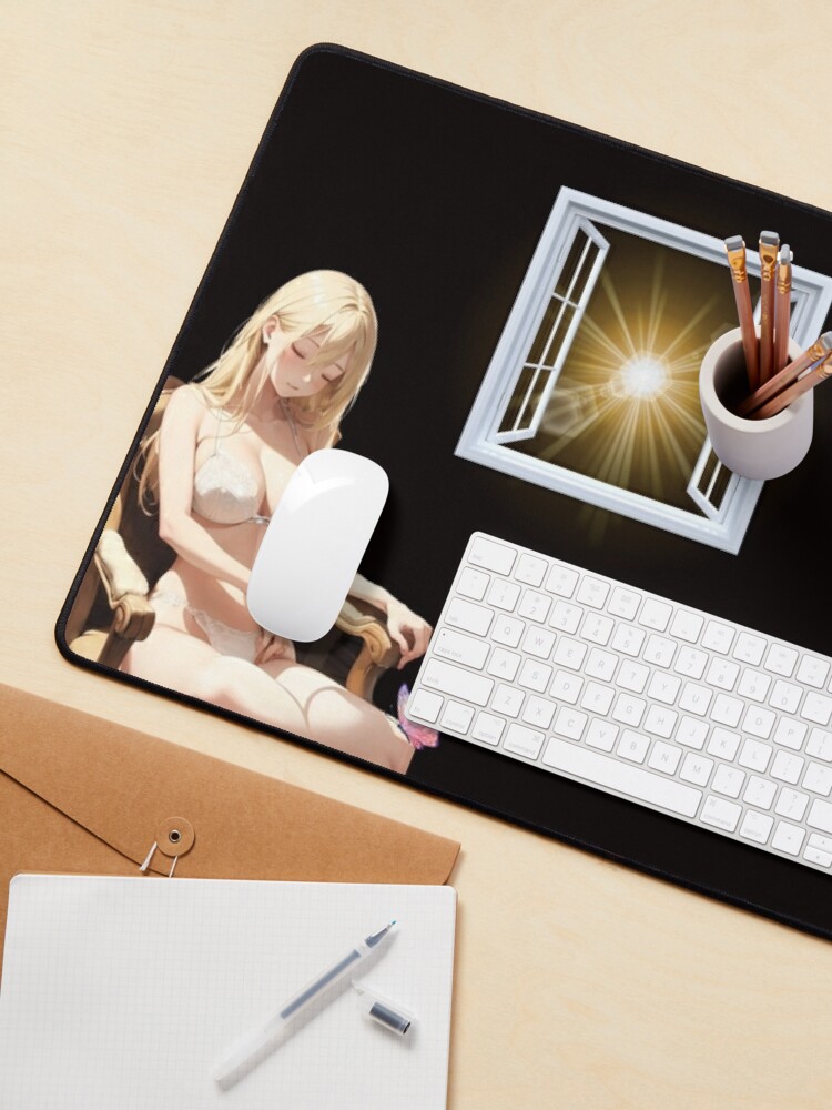 Blonde Waifu desk mat