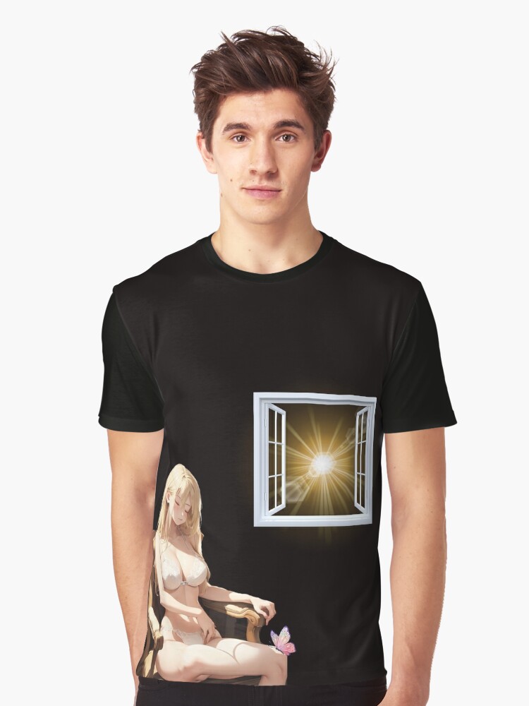 Blonde Waifu graphic t-shirt